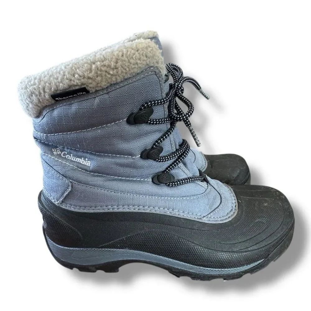 Columbia Canadian Trinity Thermolite Winter Snow Boots Blue Lace Up Women’s Sz 8